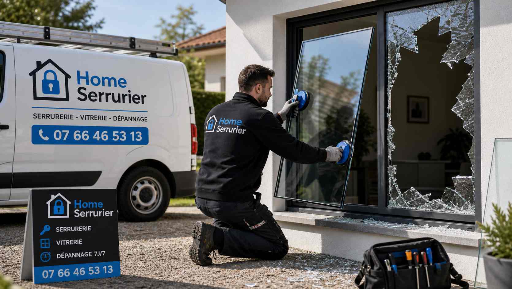 Remplacement de vitre cassée à Toul